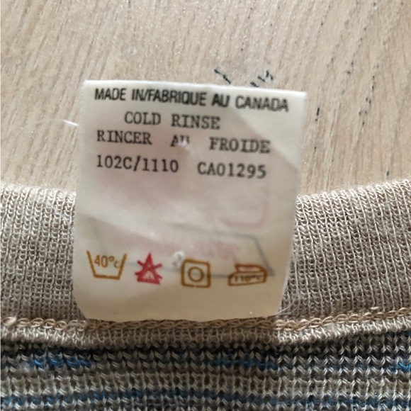 Vintage Beige Grandpa Sweater Vest Made in Canada - Picture 6 of 8